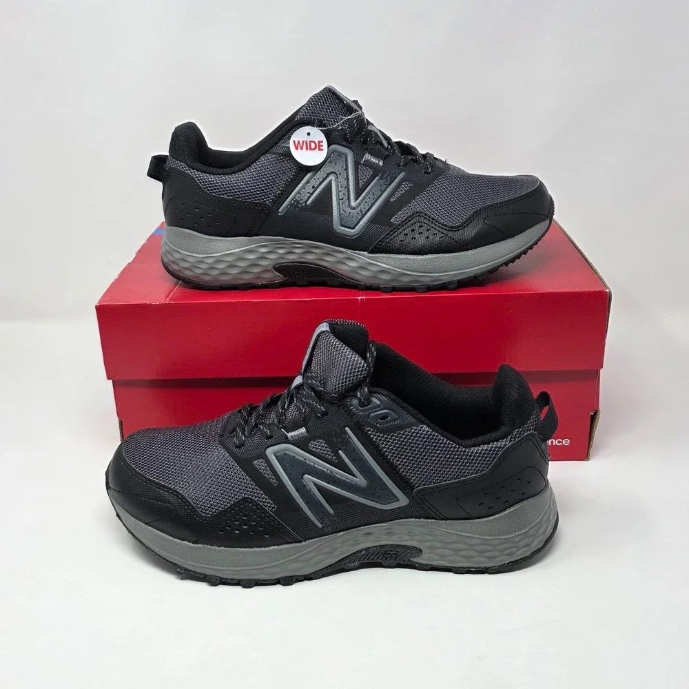 New Balance 410 V8 Trail Running Shoes Sneakers Phantom Black MT410LB8 Mens 8 4E